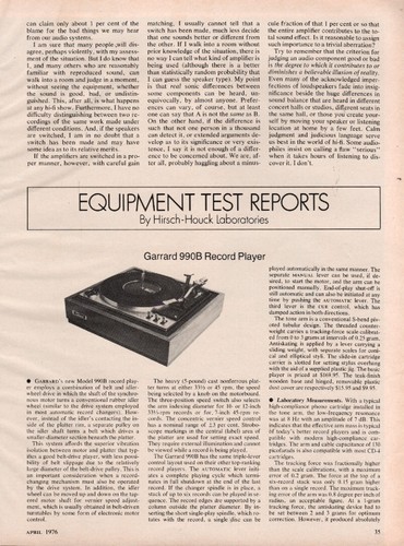 Garrard model 990b turntable - garrard,